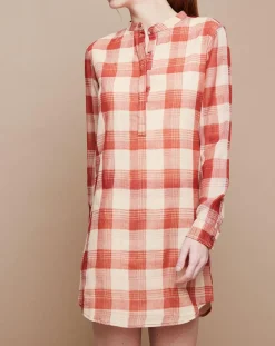 Mare di Latte Robes|Robe Hanna Handloom Check rouille