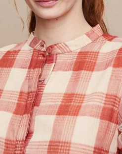 Mare di Latte Robes|Robe Hanna Handloom Check rouille