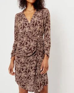 See u Soon Robes|Robe imprimée floral Luna bordeaux
