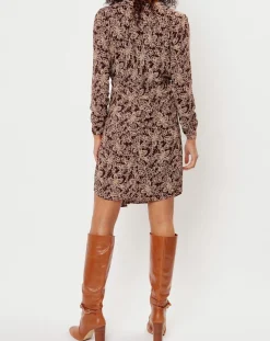 See u Soon Robes|Robe imprimée floral Luna bordeaux