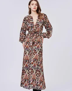 See u Soon Robes|Robe Iris imprimée brique/multicolore