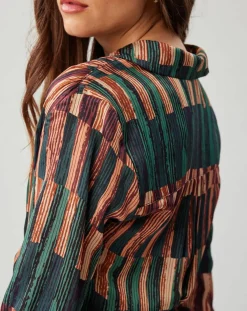 Lauren Vidal Robes|Robe Ivana imprimée forêt/multicolore