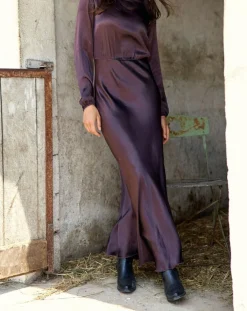 Lauren Vidal Robes|Robe Kimi raisin