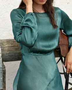Lauren Vidal Robes|Robe Kimi verte