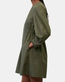 Marc O'Polo Robes|Robe manches ballons kaki