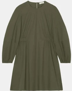 Marc O'Polo Robes|Robe manches ballons kaki