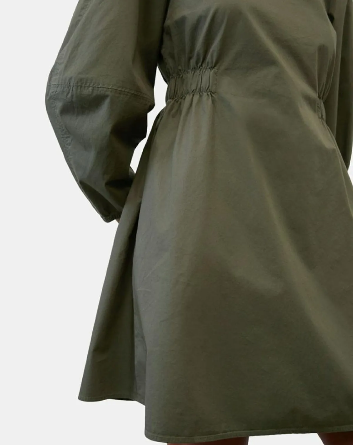 Marc O'Polo Robes|Robe manches ballons kaki