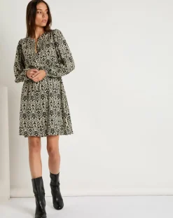 See u Soon Robes|Robe Mariam imprimée noire