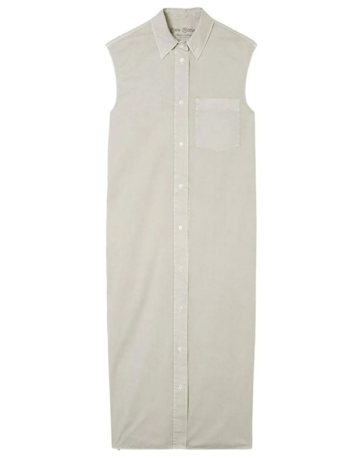 Marc O'Polo Robes|Robe maxi sans manches Bouton gris clair