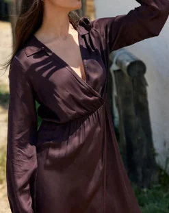 Lauren Vidal Robes|Robe Mayfair raisin