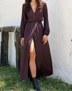 Lauren Vidal Robes|Robe Mayfair raisin