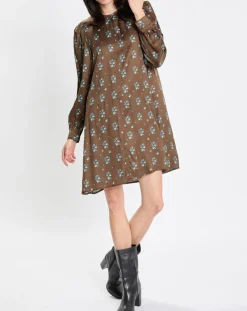 Marc O'Polo Robes|Robe medium imprimée marron