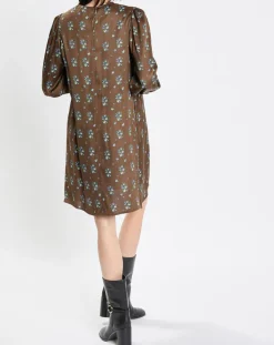 Marc O'Polo Robes|Robe medium imprimée marron