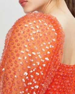 Manoush Robes|Robe midi Baby Flower coquelicot