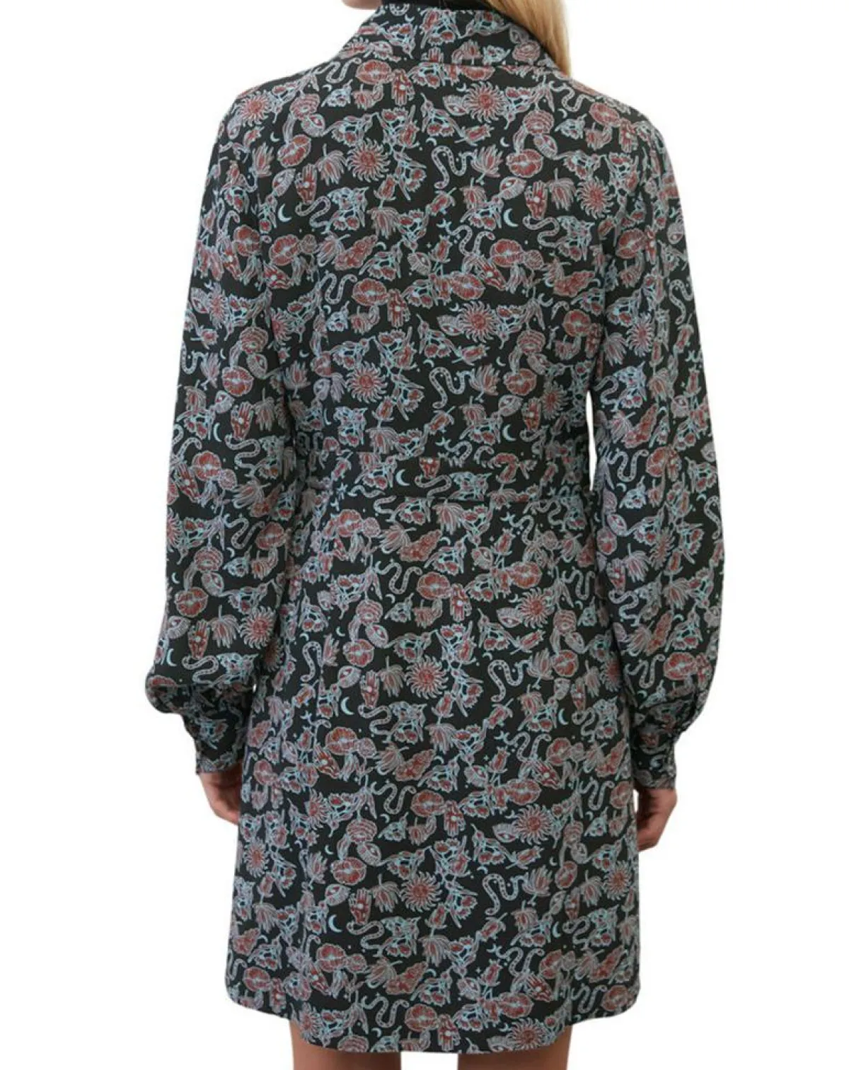 Marc O'Polo Robes|Robe midi imprimée noir/multicolore