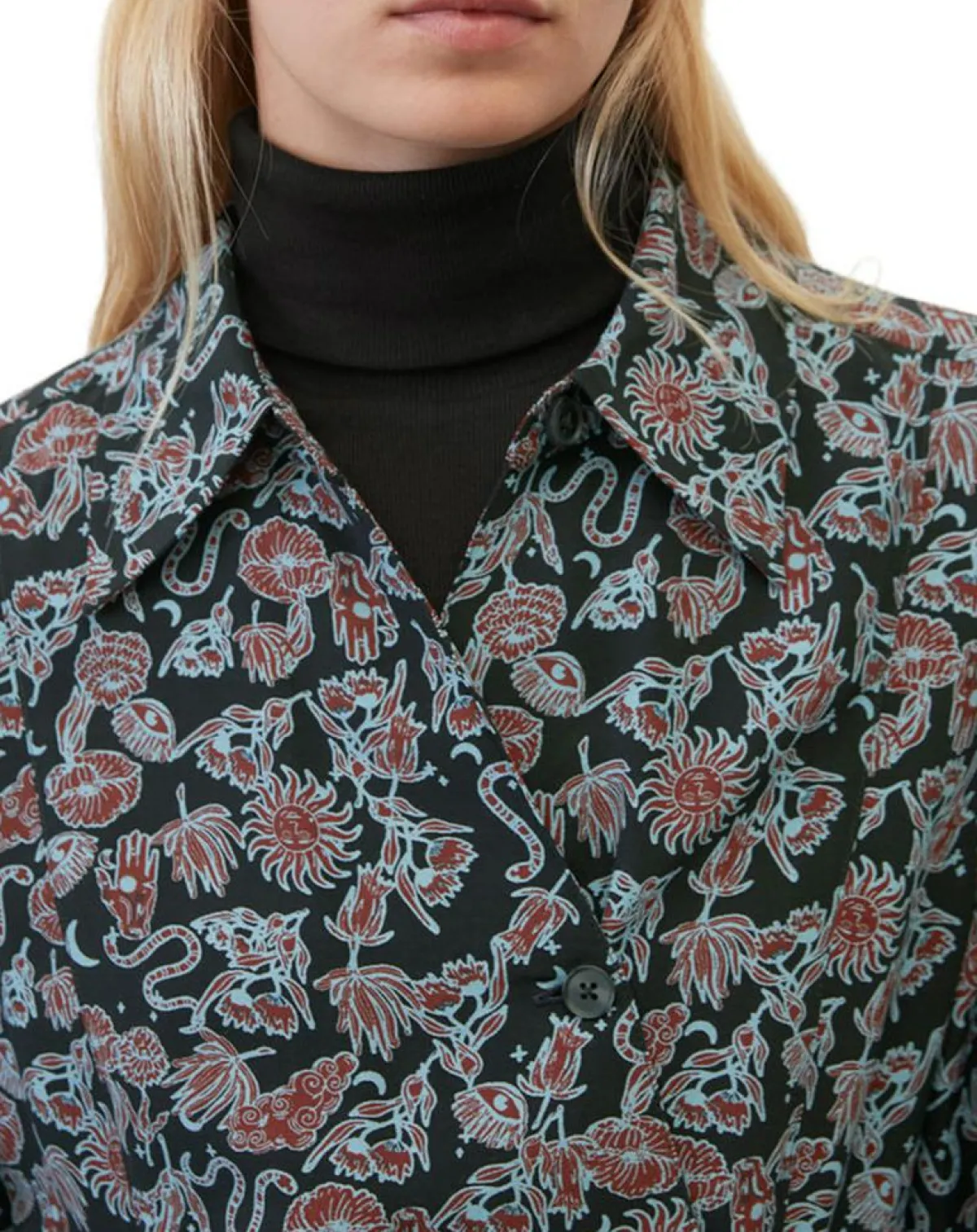 Marc O'Polo Robes|Robe midi imprimée noir/multicolore