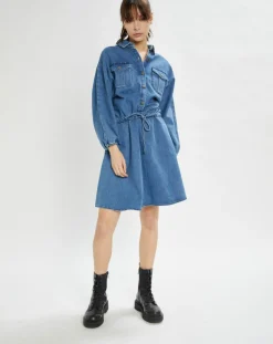 Stella Forest Robes|Robe Nora en denim bleue