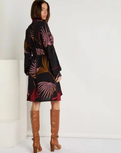 See u Soon Robes|Robe Océane imprimée noir/violet