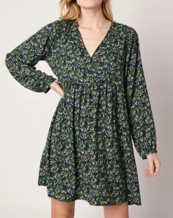 An'ge Robes|Robe Omar imprimée vert forêt