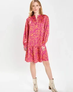Galeries Lafayette Robes|Robe Oversize Sirop 2 orange/violet