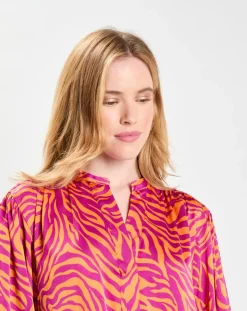 Galeries Lafayette Robes|Robe Oversize Sirop 2 orange/violet