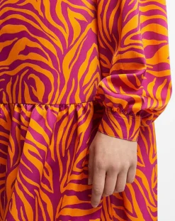 Galeries Lafayette Robes|Robe Oversize Sirop 2 orange/violet