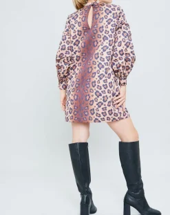 Manoush Robes|Robe Panther léopard marron