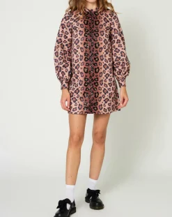 Manoush Robes|Robe Panther léopard marron