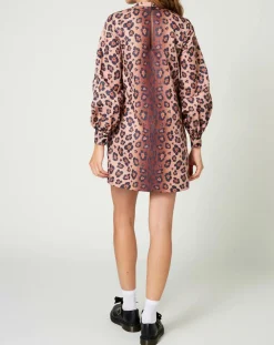 Manoush Robes|Robe Panther léopard marron