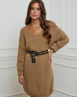 Alice & Charlotte Pulls|Robe Pull Juliette camel