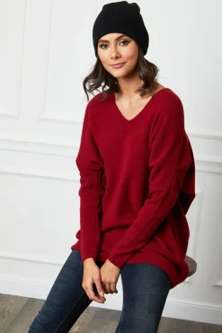 Fleur de cachemire Robes|Robe Pull Laurence Rouille