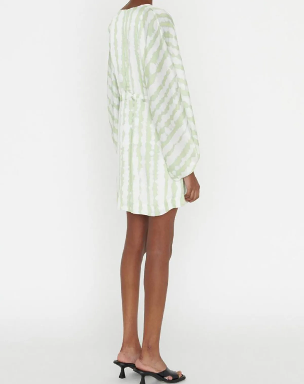 Zapa Robes|Robe Rokhya imprimée vert päle