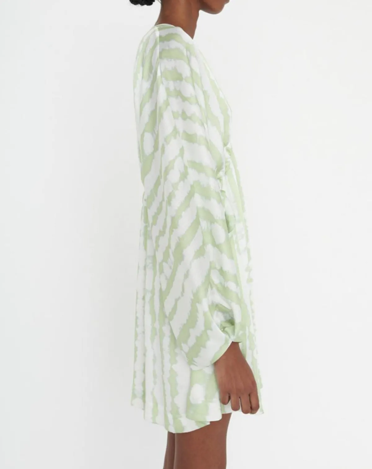 Zapa Robes|Robe Rokhya imprimée vert päle