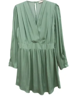 See u Soon Robes|Robe satinée Naomie verte