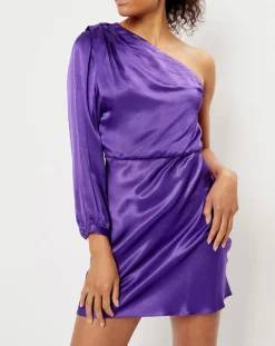 See u Soon Robes|Robe satinée Romane purple