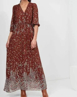 See u Soon Robes|Robe Sauge imprimée marron