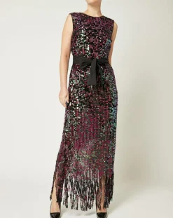 Manoush Robes|Robe sequins Night iridescent violet/noir