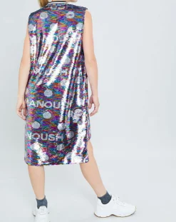 Manoush Robes|Robe Sparkle en sequins multicolore