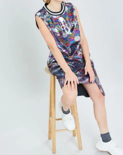 Manoush Robes|Robe Sparkle en sequins multicolore