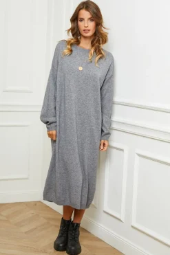 Fleur de cachemire Robes|Robe Victoire Grise