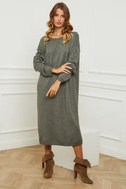 Fleur de cachemire Robes|Robe Victoire Kaki