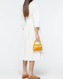 By Far Sacs|Sac à main mini en Cuir Semi Patent Léa orange - 10,5x16,5x7 cm