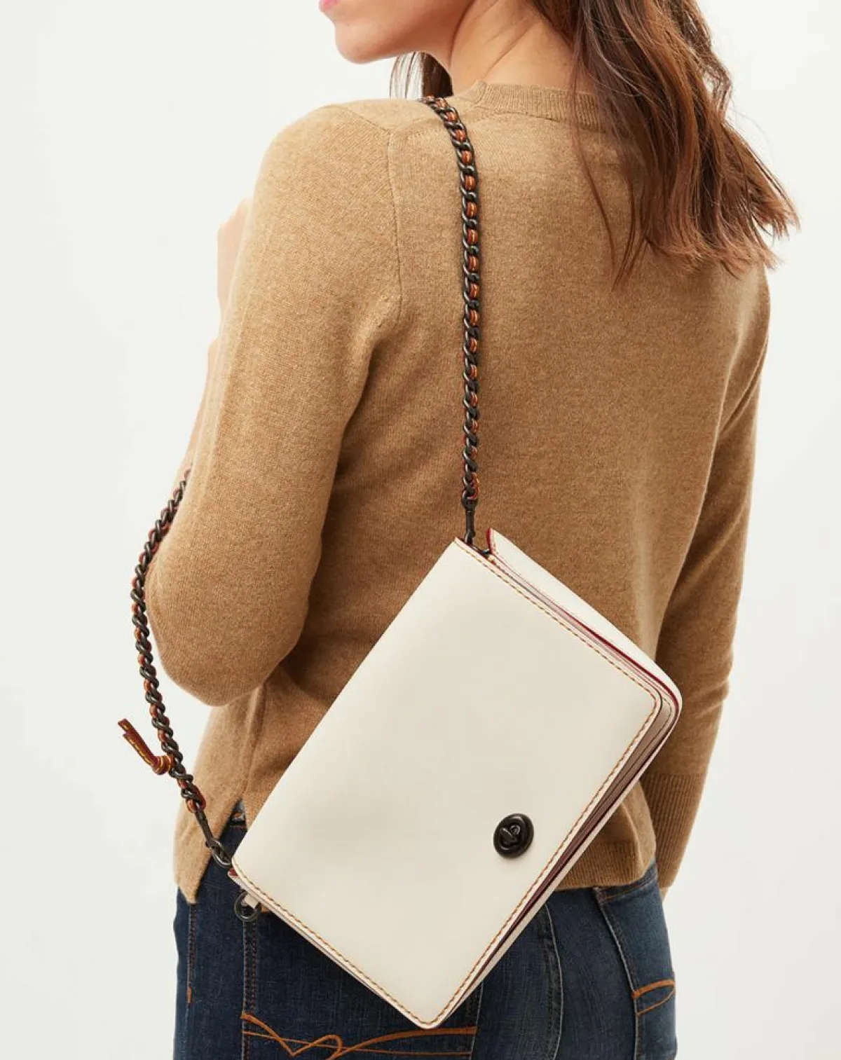 Coach Sacs|Sac bandoulière en Cuir Dinky 24 craie - 17x7x24 cm