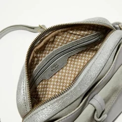 Mila Louise Sacs|Sac bandoulière en Cuir Orelia Cross vert menthe - 23x17.5x7 cm