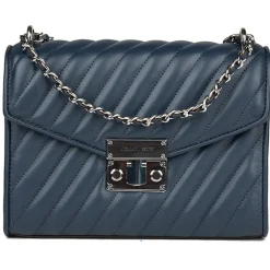Michael Kors Sacs|Sac bandoulière en Cuir Rose bleu marine - 23x18x5 cm