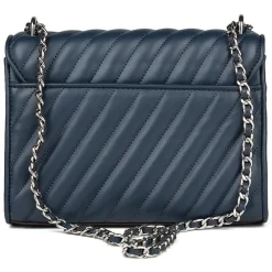 Michael Kors Sacs|Sac bandoulière en Cuir Rose bleu marine - 23x18x5 cm