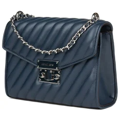 Michael Kors Sacs|Sac bandoulière en Cuir Rose bleu marine - 23x18x5 cm