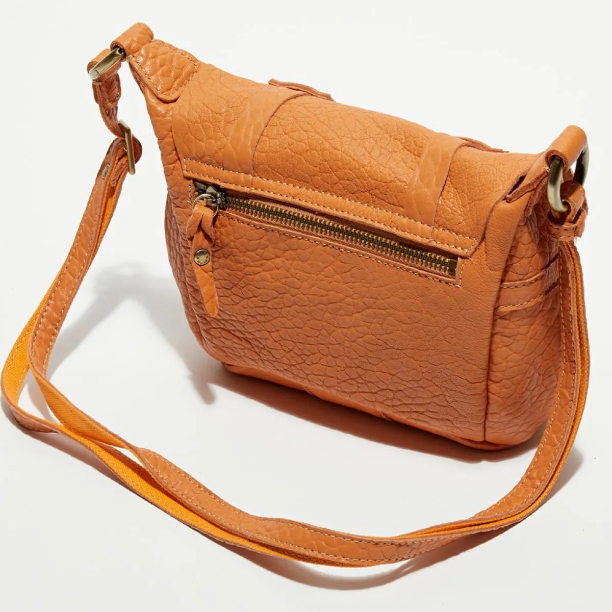 Mila Louise Sacs|Sac besace en Cuir Bern E pêche - 16x22x6 cm