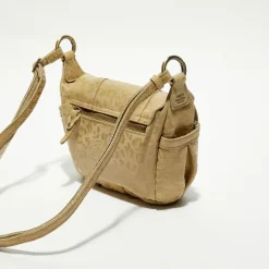 Mila Louise Sacs|Sac besace en Cuir Bern Gp beige - 21x15x6 cm