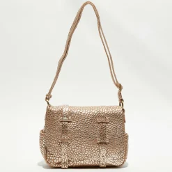 Mila Louise Sacs|Sac besace en Cuir Bess J rose - 25x20x7 cm